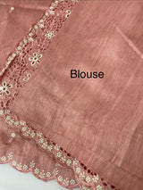 Cutwork Semi tussar saree MTSS674