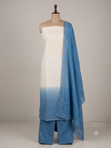 Unstitched Malai Chanderi Salwar Set - MUS104