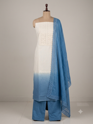 Unstitched Malai Chanderi Salwar Set - MUS104