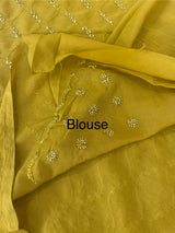 Partywear Georgette saree with cutdana work MSG7888