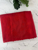 Netkota saree with applique work MS81788 - Red