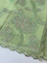 NetKota saree with tissue applique work MS15145 - PastelGreen