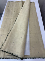 Copper Tissue silk saree with applique work MSH252