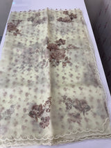 Handworked Glass organza saree with digital prints- MOS987