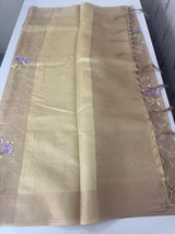 Tissue silk saree with embroidery MSH236