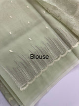Semi organza saree with thread work - MSH910