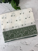 NetKota saree with chikankari machine embroidery - MS14622