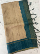 Semi silk saree with contrast borders MSS487