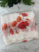 Digital printed semi Linen Saree MLS711