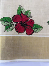 Kerala tissue printed saree