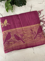 Printed Blended tussar saree - MS8635