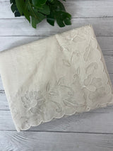 Mul chanderi saree with applique borders MSH111 -Offwhite