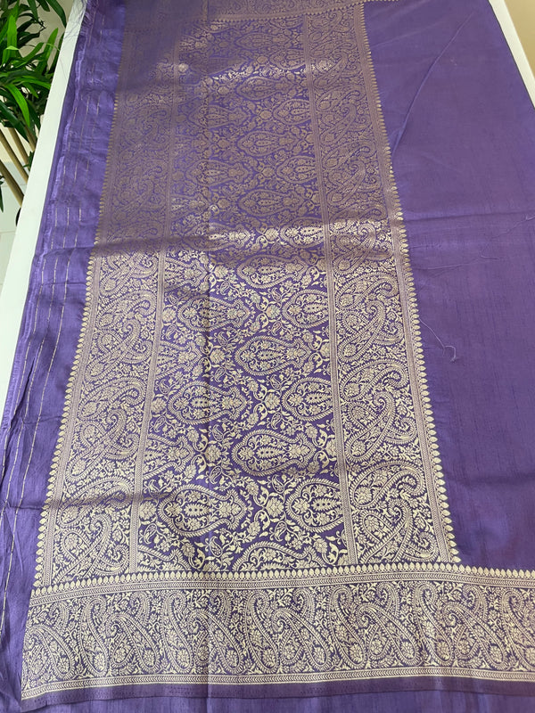 Blended tussar silk saree with Banarasi border FBTW3026