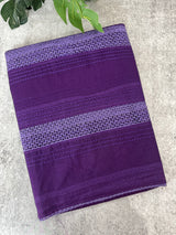 Supernet saree with crochet work and lace border MCJ5433 - Purple