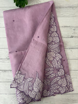 Soft kota silk saree with embriodery MS15031- Lavender