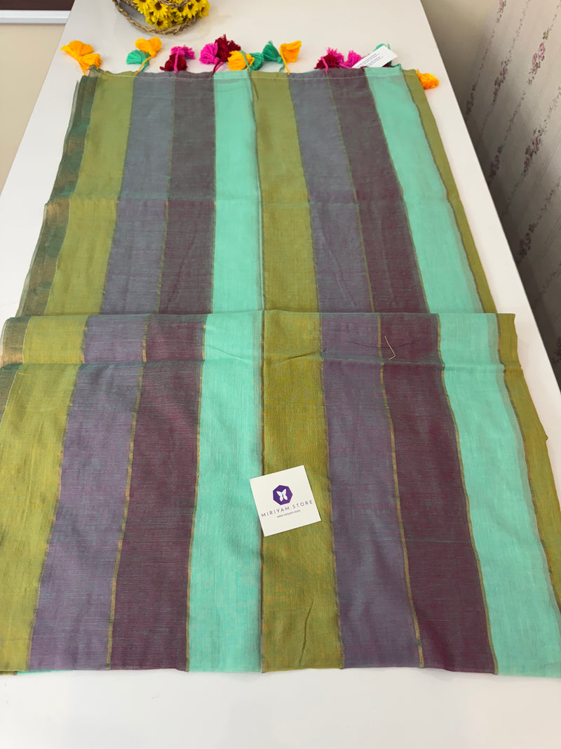 Rainbow Soft mulcotton saree MS4436
