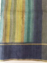 Multi color Semi silk saree with borders MSS489