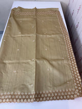 Blended tussar saree with cutwork - MSHK679 DarkBeige