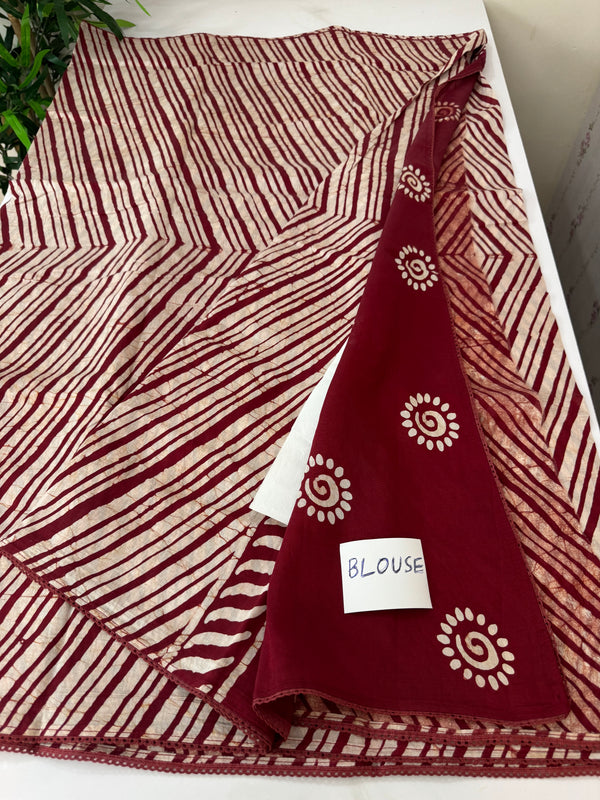 Soft chanderi saree with lace border  SFTCT