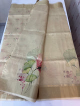 Tissue mix Semi silk saree with digital prints MSR691