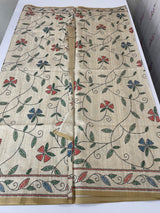 Muga silk saree with prints- MMB891