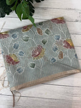 Tissue silk saree MS8190- DuskyBlue