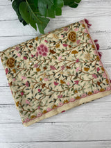 Kanta Handstitched Blended soft tussar silk saree MS90566 - Beige