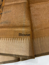 Semi silk sarees with temple border  MTS890