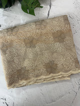 Premium Crush Organza saree with thread work- MCW863 CementGrey