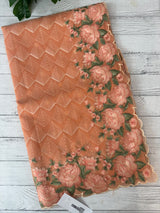 Phulkari NetKota embroidery saree - MPKS905 PeachyOrange