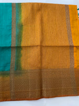 Soft silk sarees with contrast pallu & blouse MJL890