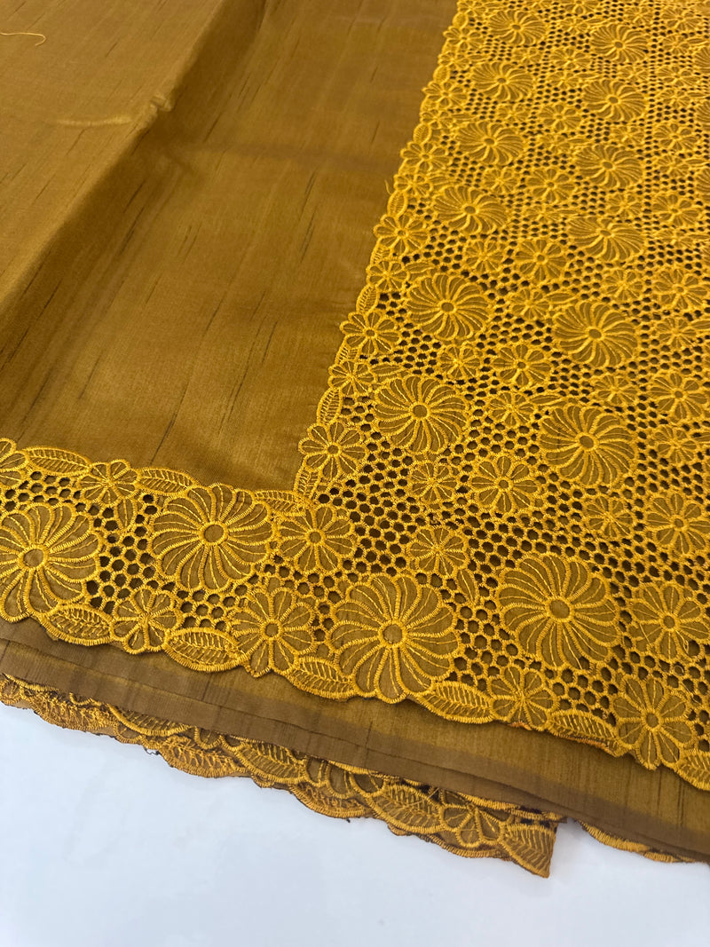 Cutwork Semi tussar saree MTSS845