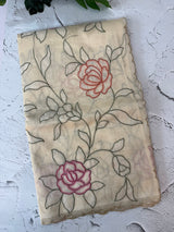 Kota silk cotton saree with applique embroidery work MS8867