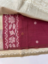 Jamdani Cotton Saree with Contrast Blouse MS12553