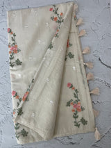 Mul chanderi embriodery saree MSH285