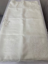 Crush Organza saree with applique work MBS677