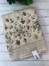 Kanta Handstitched Blended tussar silk saree MS90543