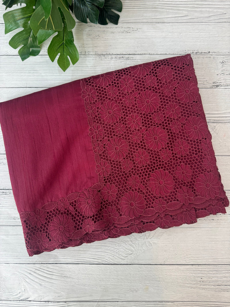 Cutwork Semi tussar saree MTSS845