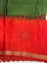 Chiffon georgette saree with crochet work - MS7633