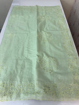 Mul chanderi saree with applique borders MSH112- PastelGreen