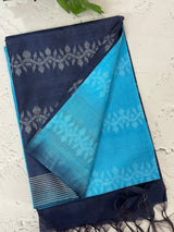Bhagalpuri Semi tussar saree with contrast pallu and blouse MS899