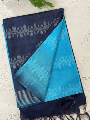 Bhagalpuri Semi tussar saree with contrast pallu and blouse MS899