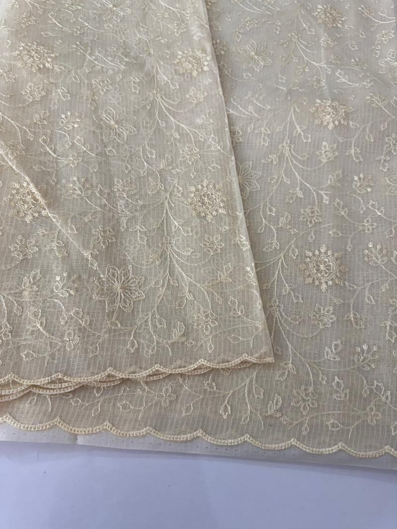NetKota thread work saree MSH106- Pastel Beige