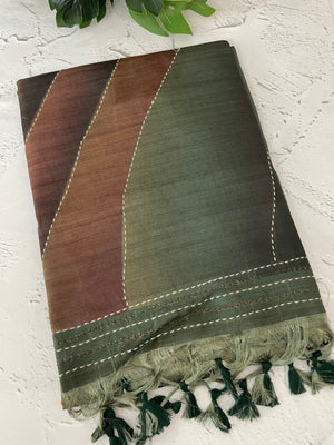 Semi soft tussar saree with Kanta work MSK654