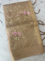 Tissue silk saree with embroidery MSH236