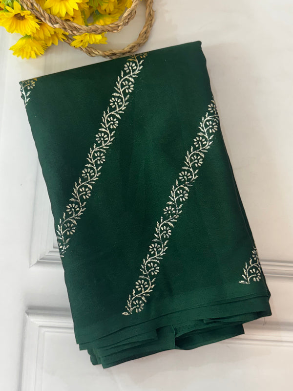 Georgette saree with foil prints MS1212