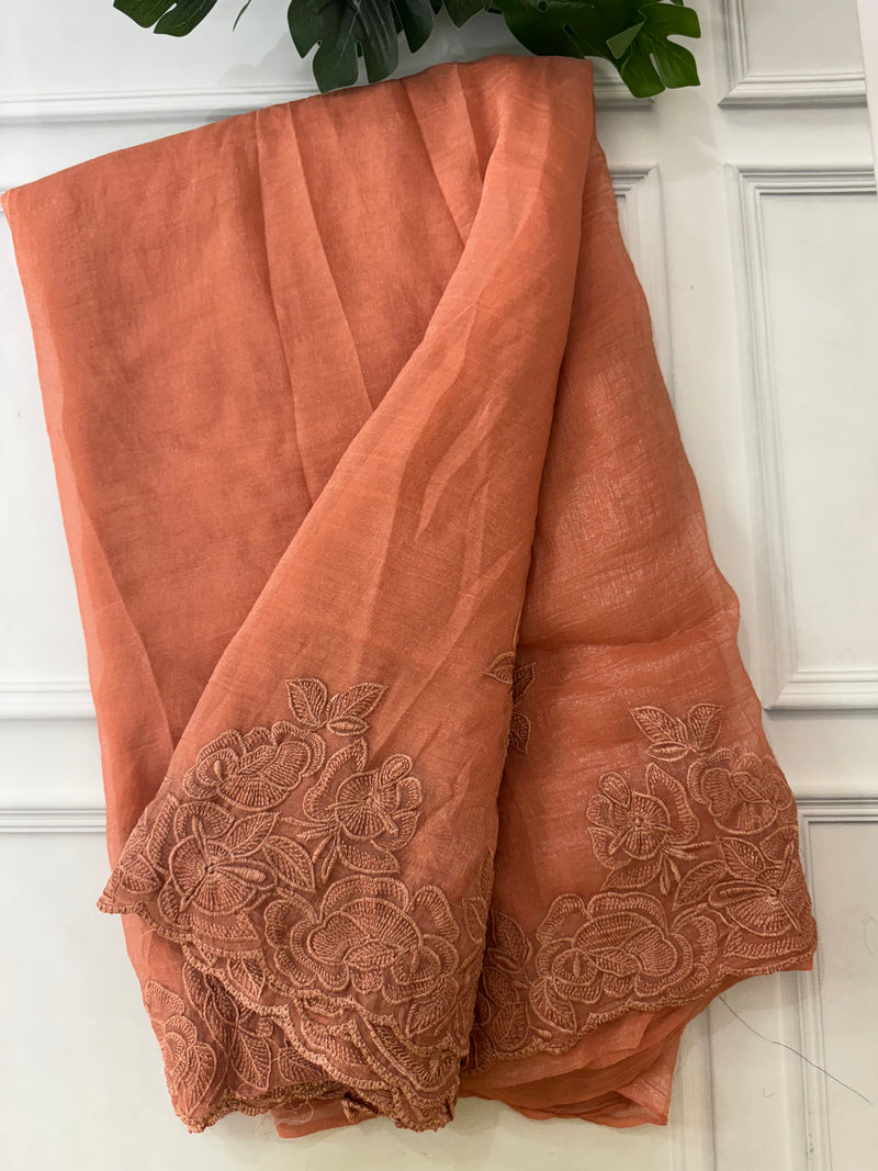 Designer crush jimmi choo saree SRVNNEE1 Peach