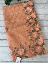 Phulkari NetKota embroidery saree - MPKS905 Peach