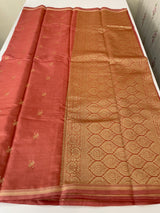 Soft Gachi silk saree with zari weaving MGH76 Peach