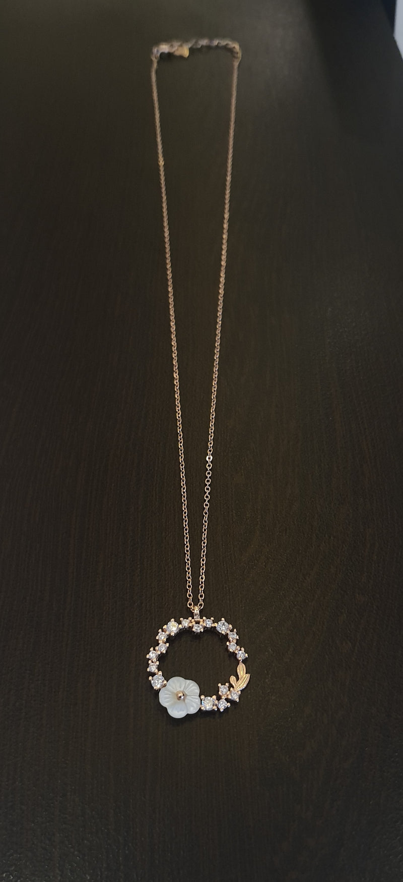 Elara 92.5 Rosegold Necklace EL226